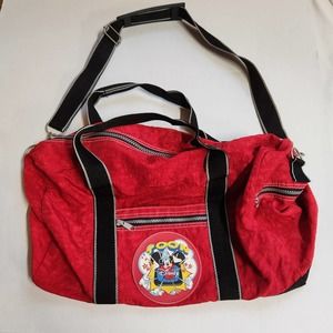 Disney Mickey Mouse Duffle Bag Red Black‎ Adjustable Shoulder Strap